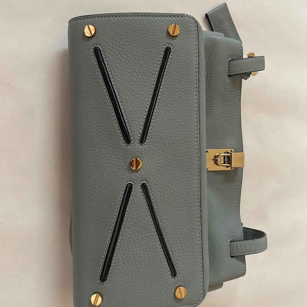 Valentino Garavani Teal Blue Satchel Tote - Picture 12 of 13